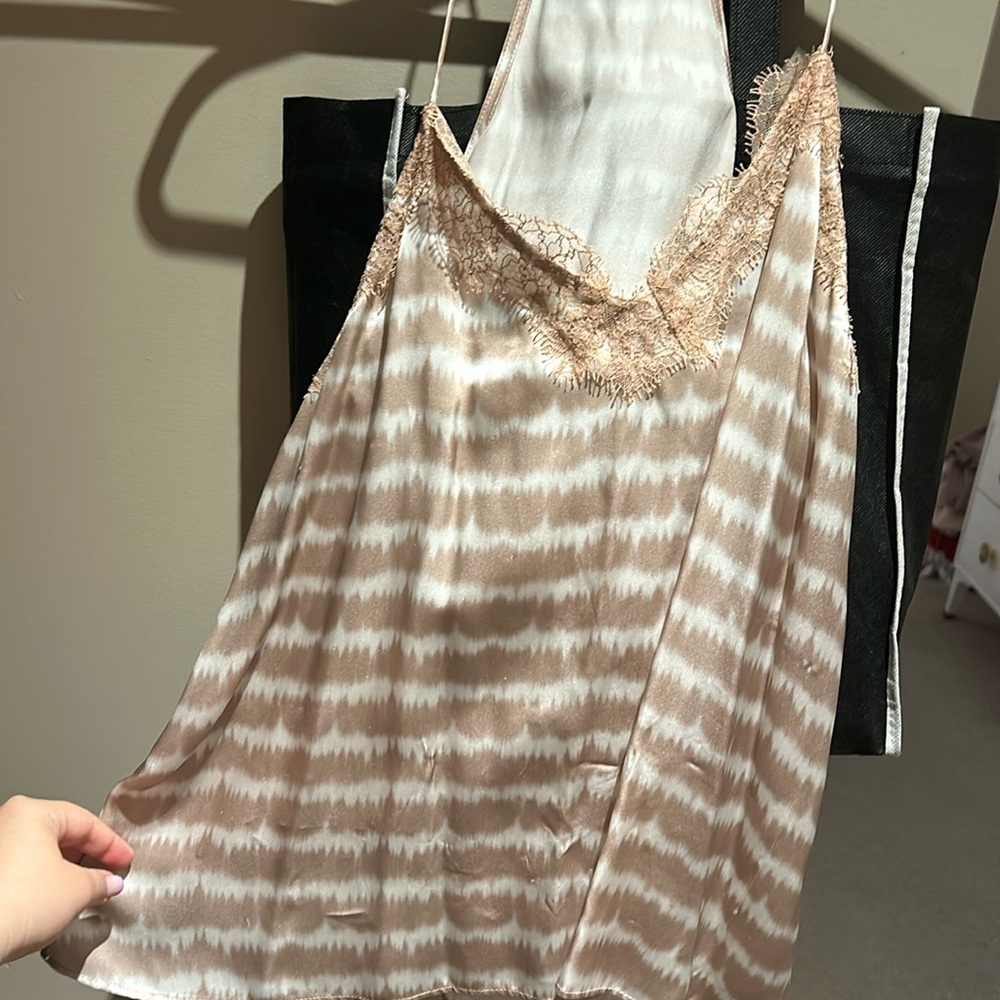 Like new cami silk tie die tank top
